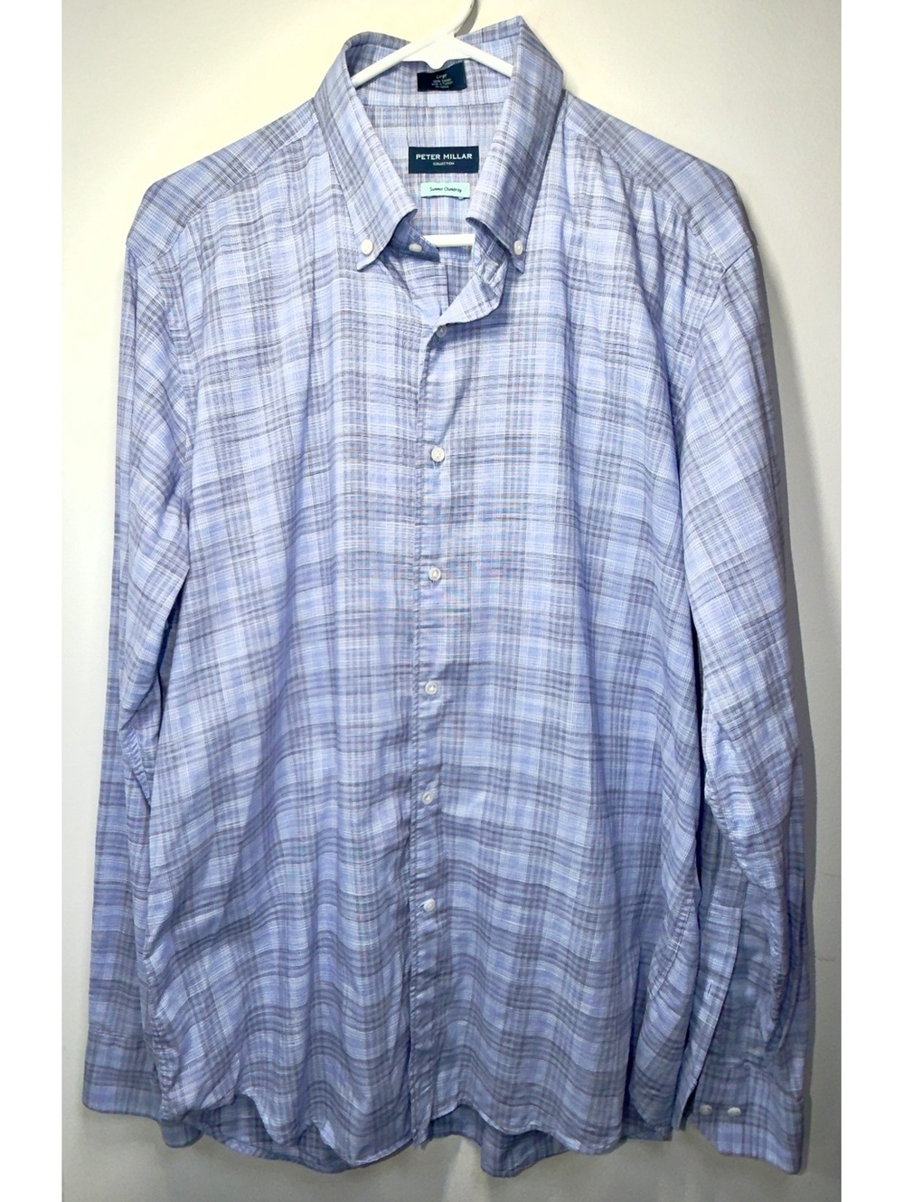 Peter Millar Collection Men's Summer Chambray Button-Down Shirt, Large